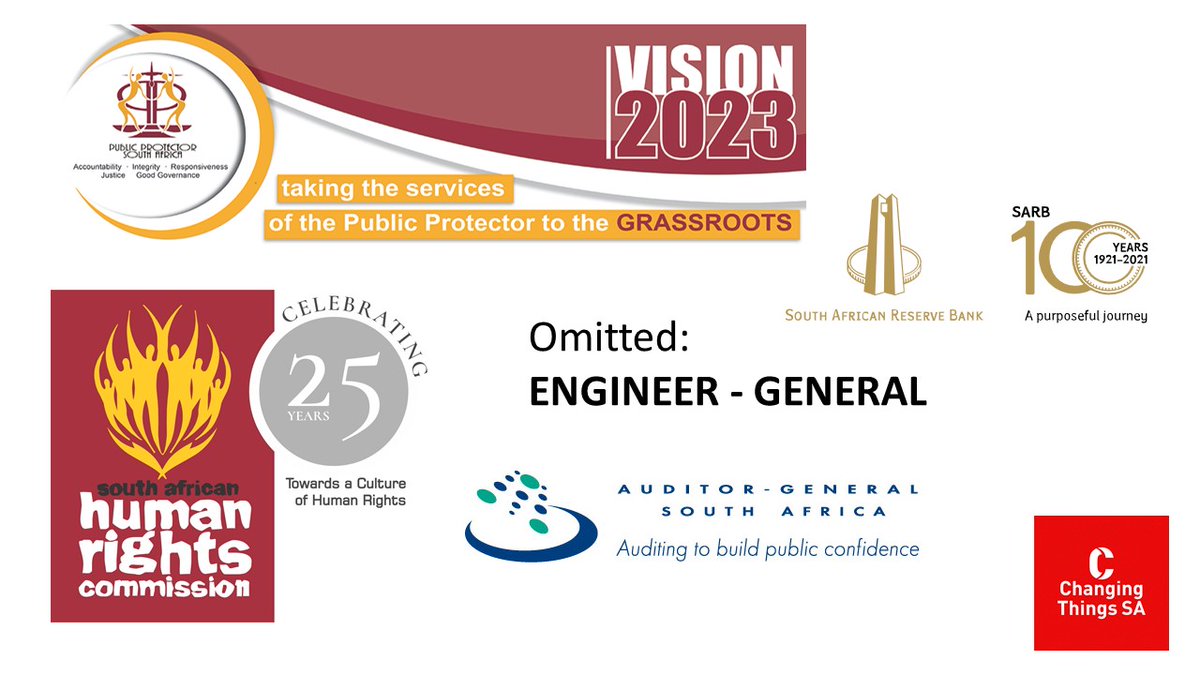 @SenamileMasango The next inspectors might be the @RSASIU or @AuditorGen_SA, how society and engineers wish the current or incoming parliament or cabinet could send the #EngineerGeneral as a ch9 institution, to improve project delivery, maintenance, and value for money ( ROI).