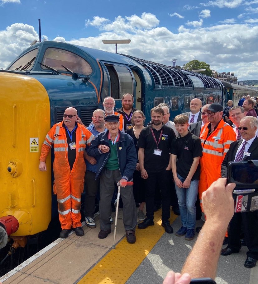 Sad News Harry Wilson the 100 year old ex York Deltic Driver has past away.Seen here at Scarborough last year where we gave him a day to remember RIP Mr Wilson