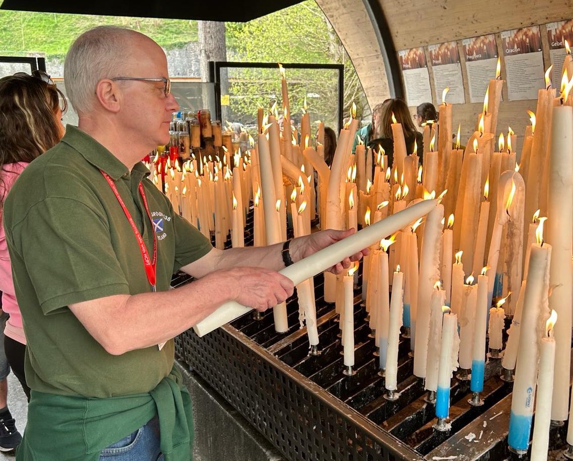 “On my final day in Lourdes I lit a candle for our Diocese of Dunkeld,” reports Fr Martin Chambers - Dunkeld’s bishop-elect. “May God continue to bless us on our Journey of Faith.” @DunkeldLourdes @JandPScotland