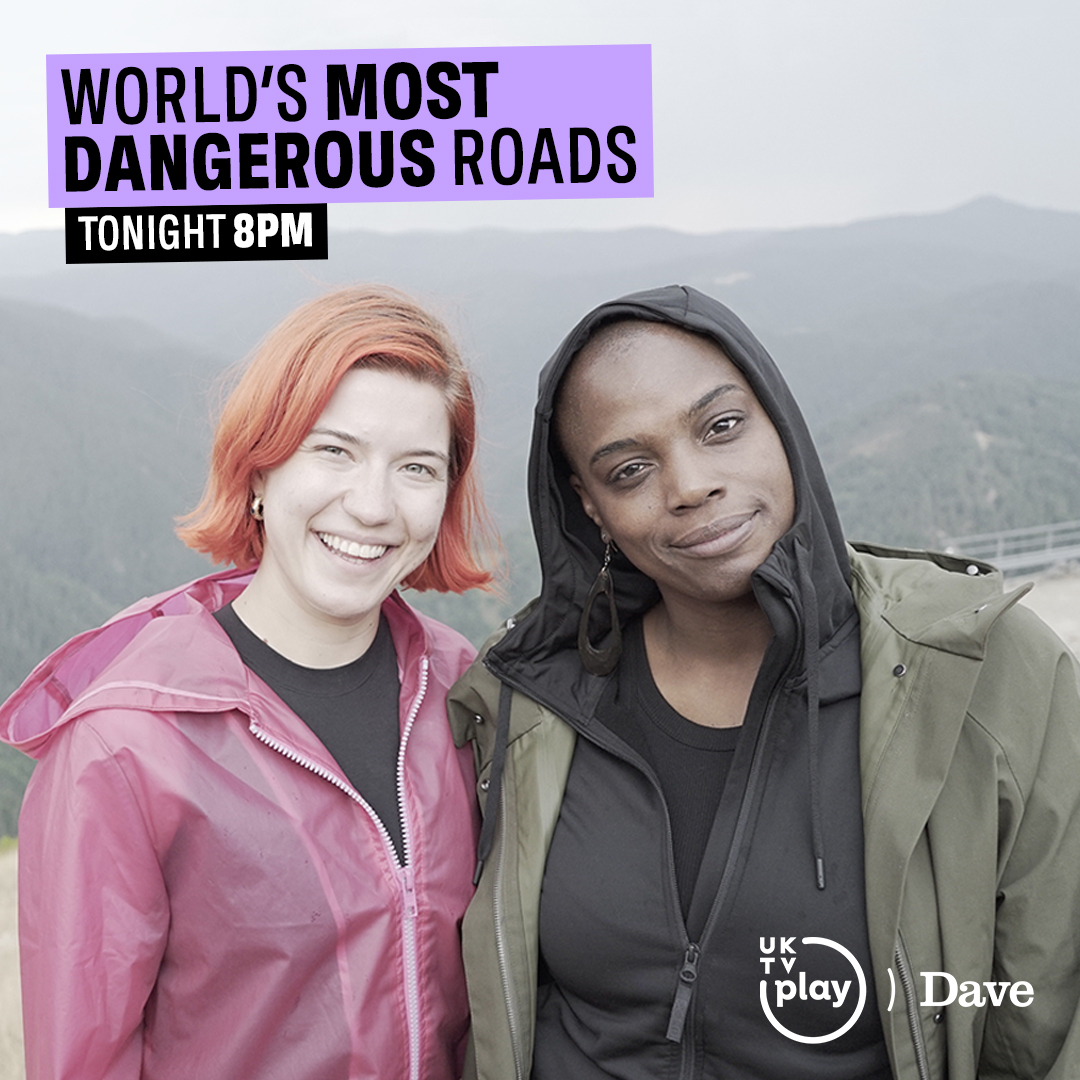 It's the last episode but always equal first in our hearts, @rocknrolga and @ThanyiaMoore take on Bulgaria and the Devil's Throat. Watch new World's Most Dangerous Roads, tonight at 8pm on Dave or stream the whole series on @UKTVPlay