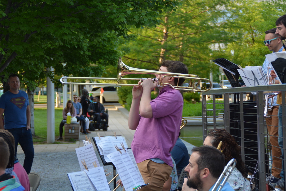 The first week in April is International Trombone Week! DC's Different Drummers features the trombone's loud and clear tone in the Symphonic Band, Marching Band, and Jazz Band, as well as some small ensembles.