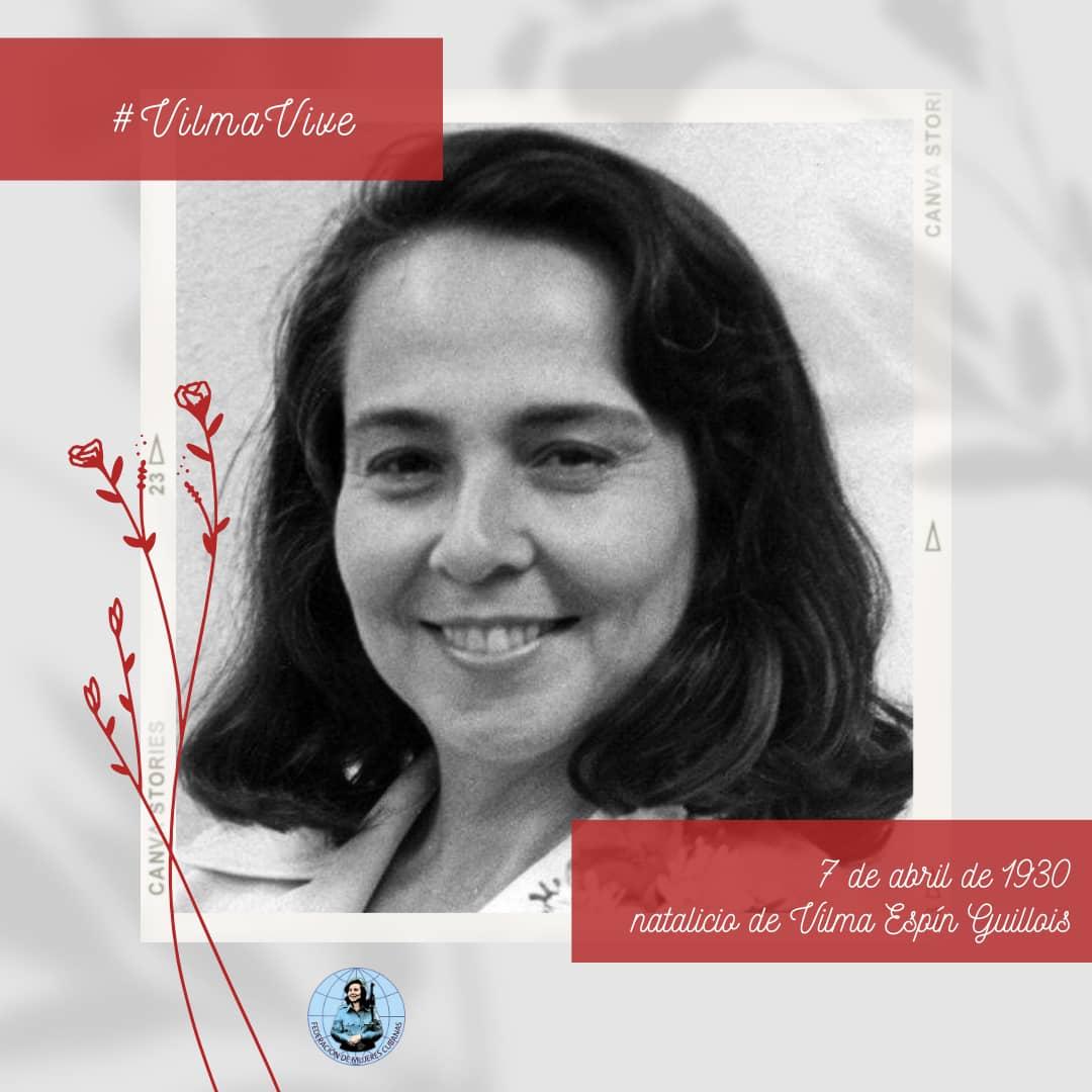 7/04 Aniversario del natalicio de Vilma Espin. 
Su coraje y determinación están sembrados en cada mujer cubana.
#VilmaVivePorSiempre 
#VilmaVive