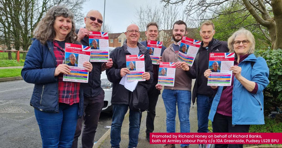 I got a quick snap of us yesterday campaigning with Armley resident Richard Banks, our local Labour Party candidate for Leeds City Council elections on Thursday 2nd May 2024 @ArmleyLabour @Leeds_Labour #Armley