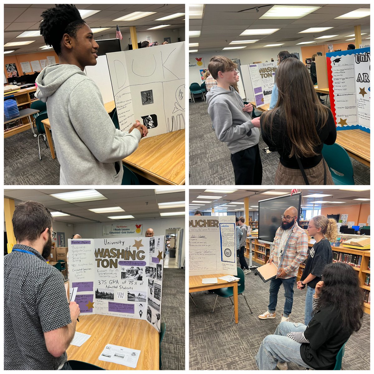 ommsaacps's tweet photo. 8th grade AVID students picked a college, did research on it, created a presentation, and spent their Thursday and Friday presenting to staff all about the schools! Great job AVID 8 students! #avideducation #patriotpride #onestepatatime #belonggrowsucceed #aacpsawesome https://t.co/cBt9fg97km