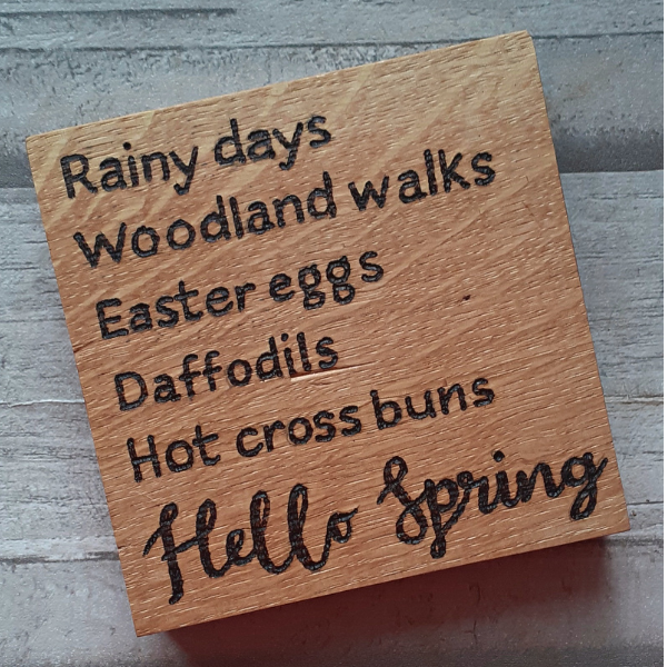 This coaster sums up Spring so far! Use it for drinks or prop it up as seasonal decor for the season

woodenyoulove.co.uk/product/handma…

#MHHSBD #firsttmaster #shopindie #smallbizzsunday