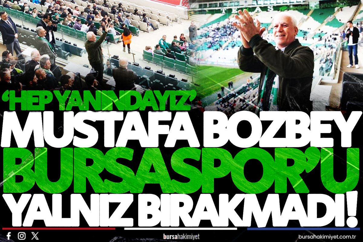 💬📢 #Bursa Büyükşehir Belediye Başkanı Bozbey Bursaspor'u yalnız bırakmadı! 'Hep yanındayız' tinyurl.com/p23fs4s9