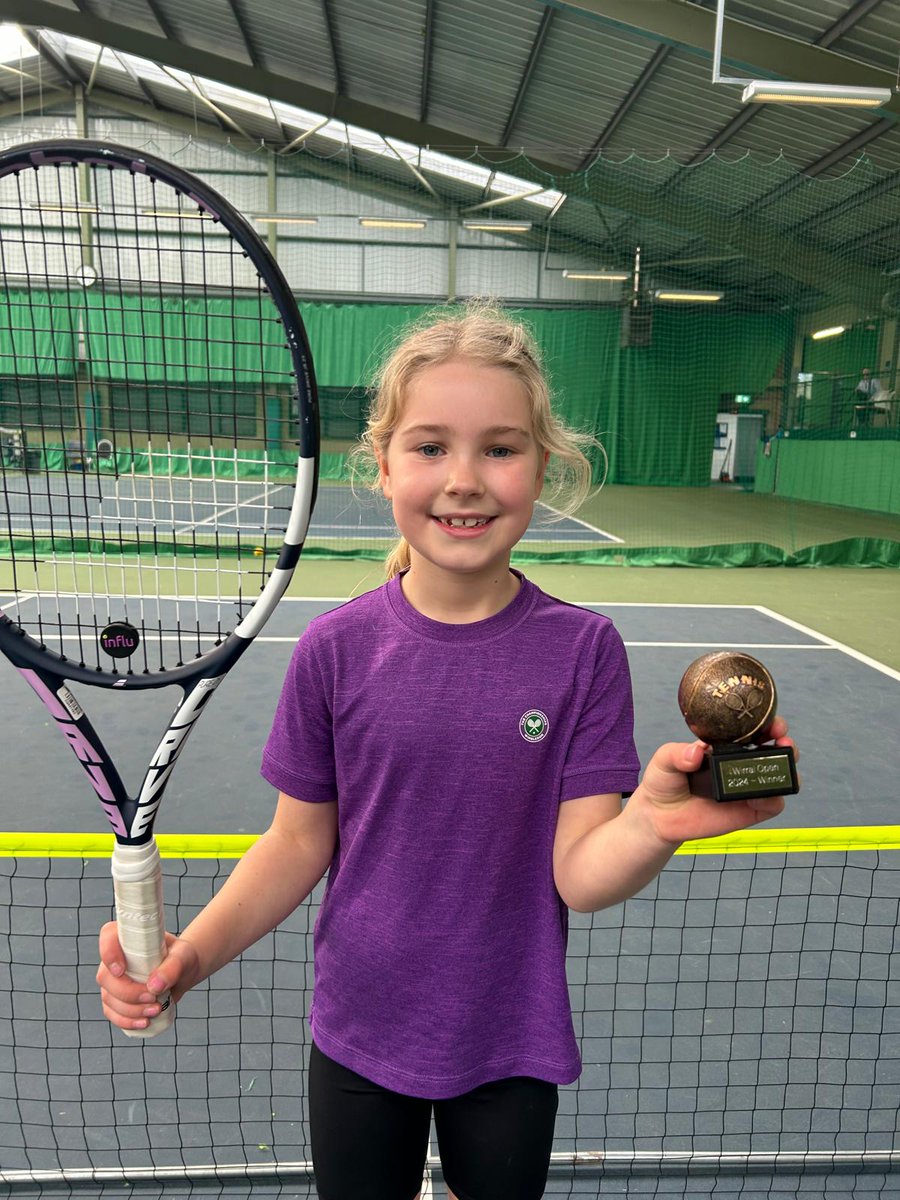 The Wirral Easter grade 3 starts today with our 8U event already wrapped up!

Well done to Eleanor from Birkenhead tennis club taking home the first trophy of the week 🏆️