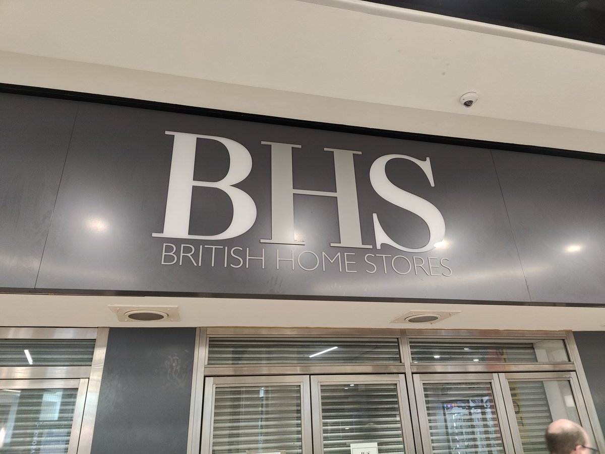 This says a lot about the UK HIgh Street. Saw this shop front in a Shopping Centre in Northampton. BHS have been gone for at least 15 years I am pretty sure, and nobody has taken over this shop