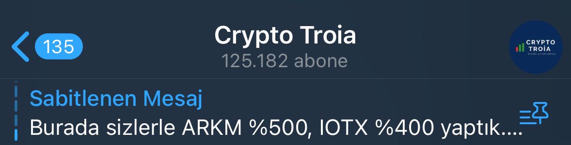 Bayramda ciddi para kazanabiliriz. Bitcoin’den bağımsız. Bence bu ara sıkı takip etmekte fayda var. Geçen güzel temizlik yaptım, kanal birkaç saatliğine açık👇🔥 t.me/cryptotroia