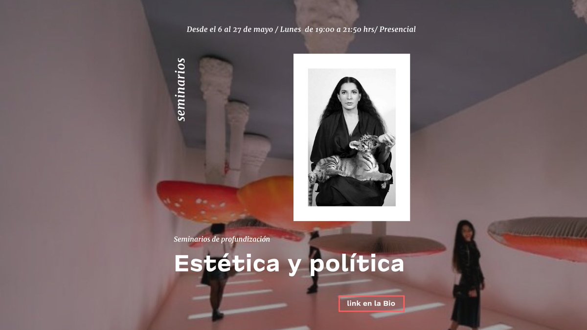 iipss_org's tweet photo. ¡Buen día! Hoy les compartimos el seminario de profundización de “Estética y política” impartido por Nicolás Ried desde el 6 al 27 de mayo 🎓
Recuerda que hasta el 15 de abril puedes postular a las becas del IIPPS 💡
Para mayor información escríbenos a educacion@iipss.com https://t.co/bSuZwVHLdA