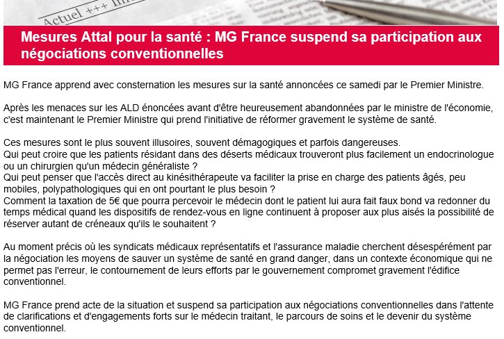L’accès direct permettra de fluidifier le parcours de soin des patients, de lutter contre la chronicité de diminuer le nombre de séances par patient. A ce jour les patients âgés chronique attendent parfois plusieurs mois pour un renouvellement … <a href="/MG_France/">MG FRANCE</a>
