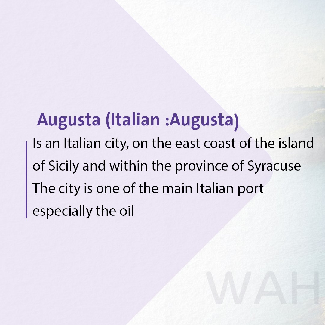 .
مدينة اوكاستا الإيطالية تقع على الساحل الشرقي لجزيرة صقلية ⭐
.

Listed on LBank exchange 💥

#cryptocurrency #WAHEDprojects #WAHEDcoin #airdrop ⁦#BlockchainTechnology 
#Blockchain #sucsess #achieve #Investments #italia #italy🇮🇹