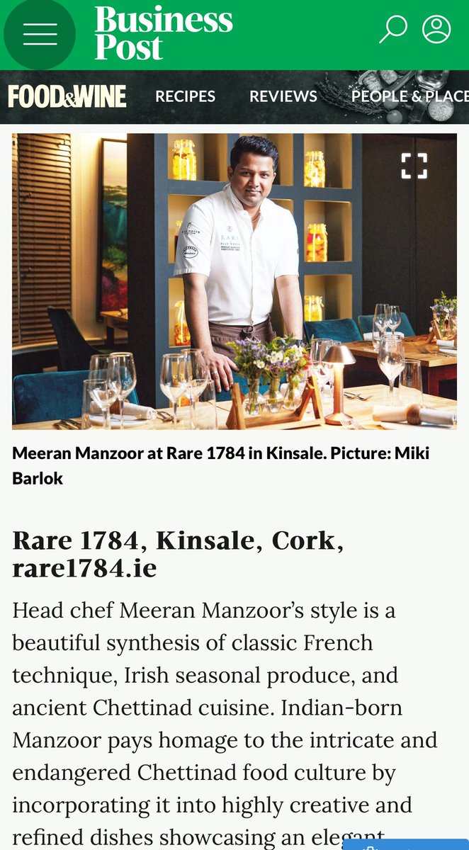 Thank you 🙏🏽 @JordanMooney_ @gnelis @flavourIE . Truly honoured to be in this list of 101 great Irish restaurants. We are delighted here @RareKinsale @businessposthq @foodandwineIE . A great boost going into the season .