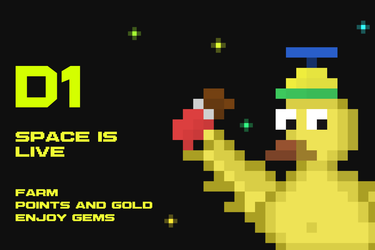 Bucks space live on <a href="/DistrictOneIO/">DistrictOne</a>! 🥳

Join birbs and enjoy gems, points, gold and $BB: 
districtone.io/space/3033

#blast #blastgold