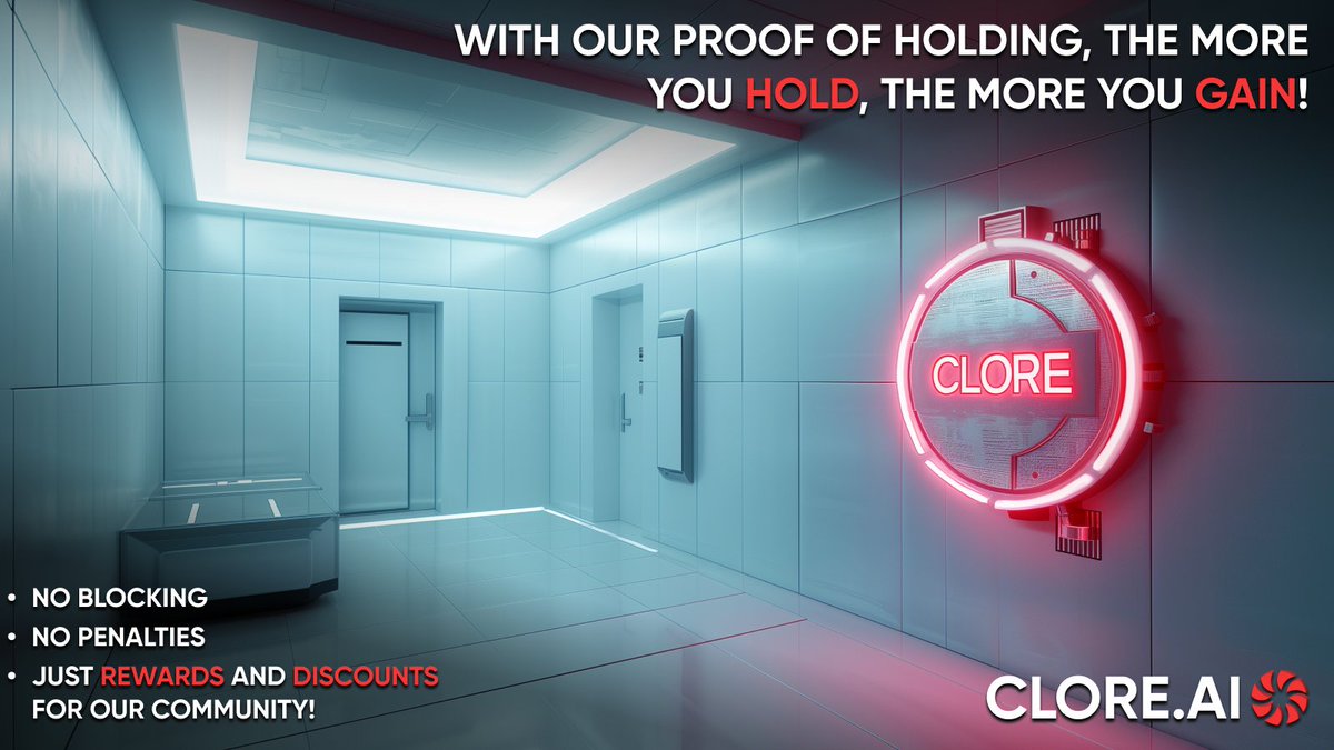 📈 With our Proof of Holding, the more you hold, the more you gain. ❌ No blocking ❌ No penalties 👉Just rewards and discounts for our community! Are you maximizing the benefits of your Clore coins?