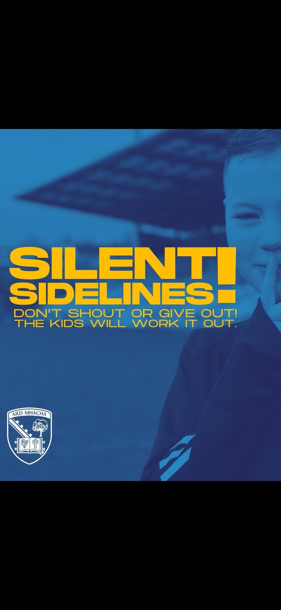 We support the “Silent Sideline” initiative. We look forward to parents &amp; coaches keeping their cool on the sidelines, giving our go-gamers every chance to enjoy their games!
 
Remember, there is no need to shout or give out! The kids will work it out!
 
#SilentSidelines #GAA4All