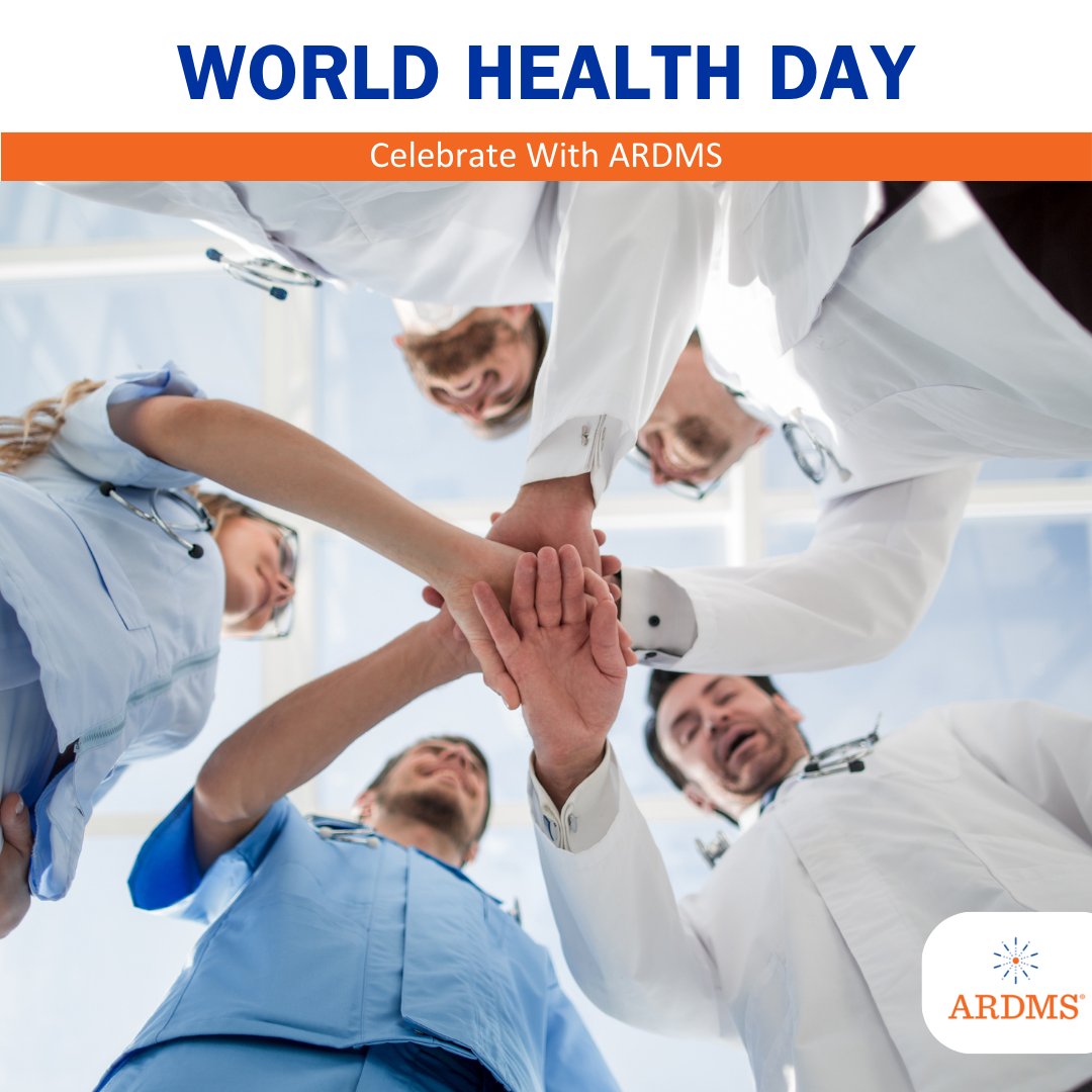 Today is #WorldHealthDay. Our ARDMS community aims to provide an accessible, safe space for #healthcare. To celebrate World Health Day, take care of your health to achieve the highest level of well-being.