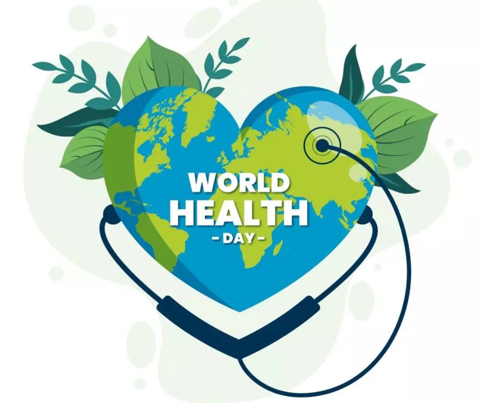 Happy World Health Day! Today, we celebrate the importance of taking care of our physical, mental, and emotional well-being. Let's honor this day by prioritizing self-care, healthy habits, and spreading positivity. Remember to take time for yourself and loved ones.