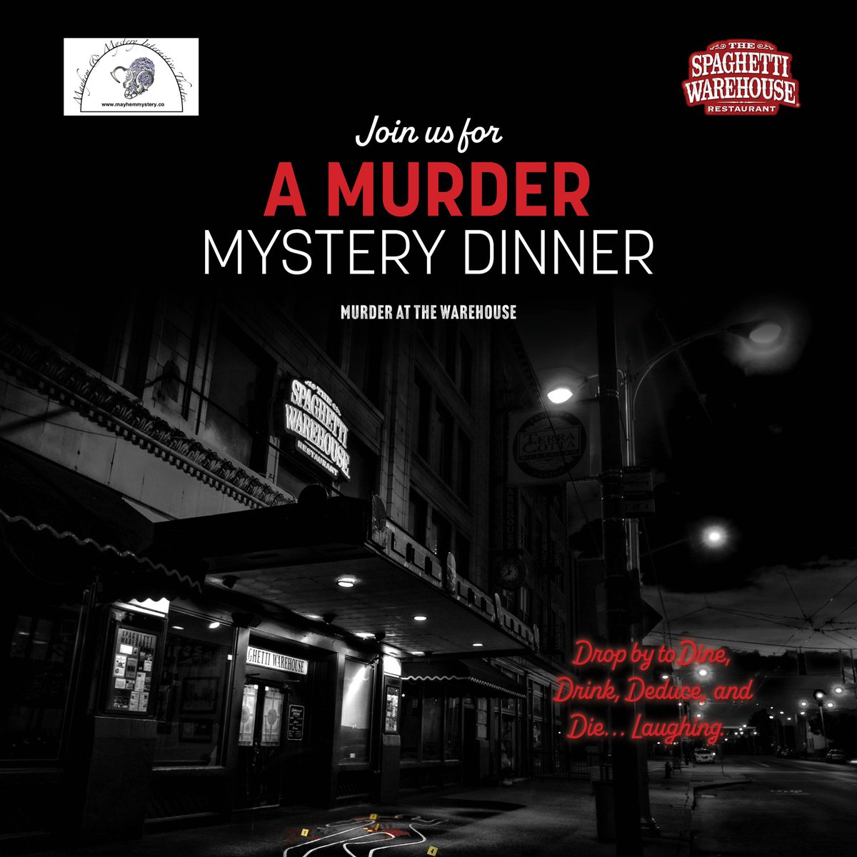 Will you crack the case? 🕵️‍♀️ Join Mayhem & Mystery at Spaghetti Warehouse for 'Fatale Flaw' every Monday at 7 p.m.! 937-461-3913 for reservations & more info. Looking for more to do downtown? Check out our online events calendar at downtowndayton.org/events-calendar