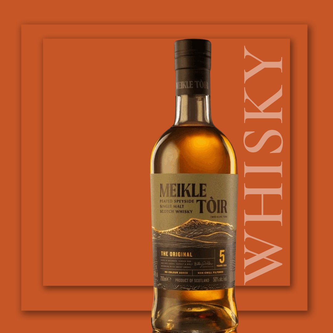 Meikle Tòir. Carefully crafted and cask-perfected at The GlenAllachie Distillery in Speyside. Another classic single malt that champions the peated flavour profiles.#WhiskyRevolution #MeikleToirwhisky #WhiskiesOfScotland #RG1874