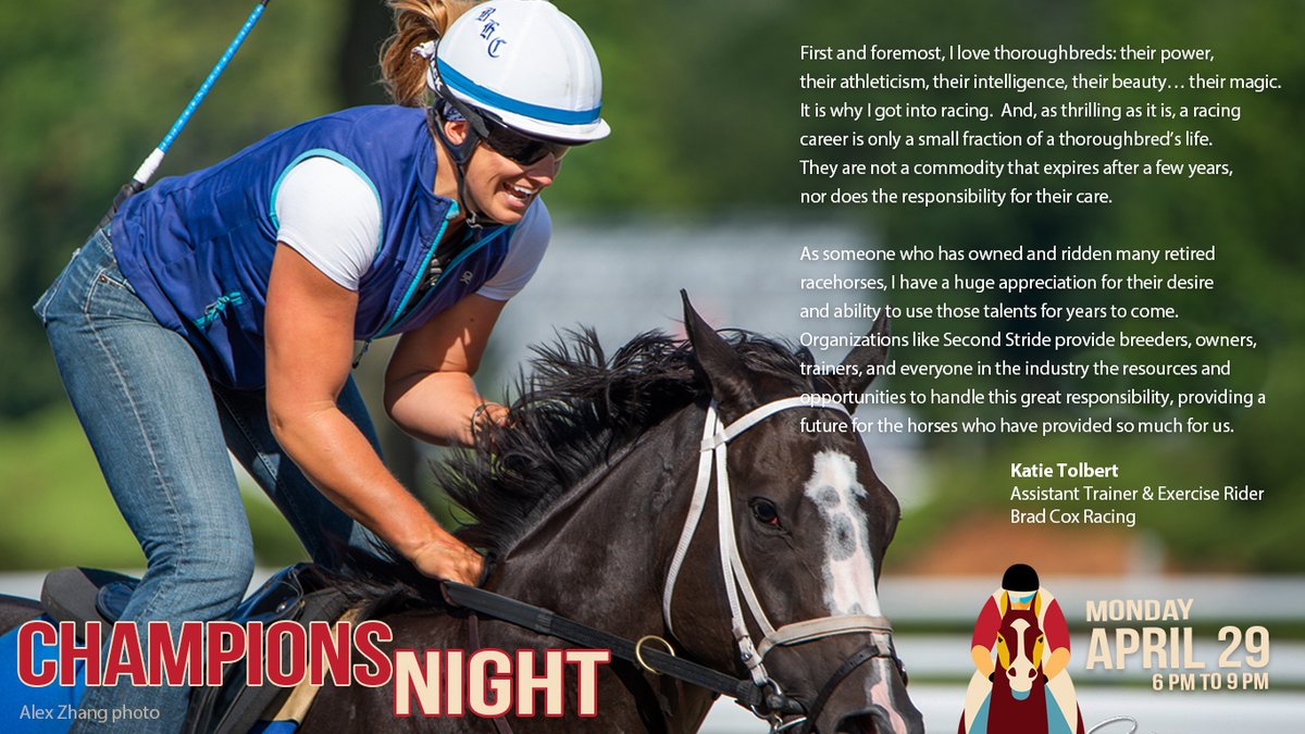Still on the fence about whether to join us for #ChampionsNight fundraiser for the horses? Here's yet another reason to plan on it! 👇Thank you Katie Tolbert for your words and your support. secondstride.org/champions-night