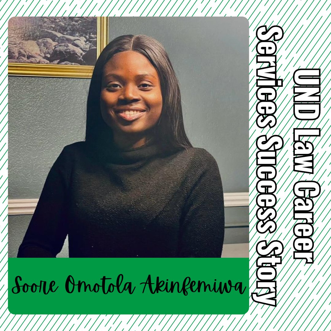 Soore Omotola Akinfemiwa is a #UNDlaw 1L who will be serving as a Federal Judicial Intern at the U.S. District Court for the Eastern District of California this summer. #UNDproud