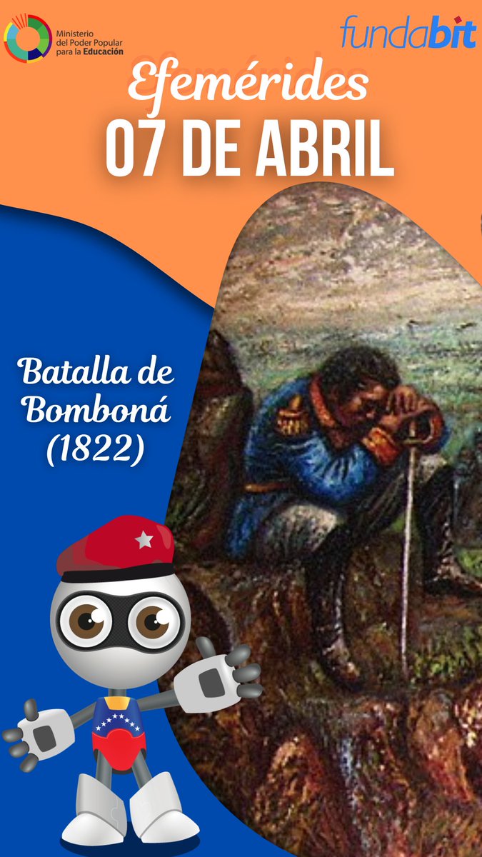 7 de abril de 1822 el Libertador Simón Bolívar da batalla de Bomboná contra las tropas de Basilio García. García tenía por objeto auxiliar a las tropas que se oponían al General Sucre, quien se dirigía a Quito. En el enfrentamiento bélico Bolívar y su ejército salen victoriosos.