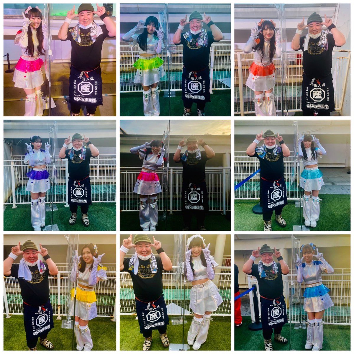 そして人生初ツーショット会に参加しました！
緊張した〜
でも楽しかった〜
最後戻る際わかりんの退場と被り、これはまずいと止まってたらちょうど僕にスポットが当たり、皆産に「塚地産もお疲れ様でした〜！」と拍手を頂き、皆産の温かさにも触れました。笑　
#いぎなり東北産