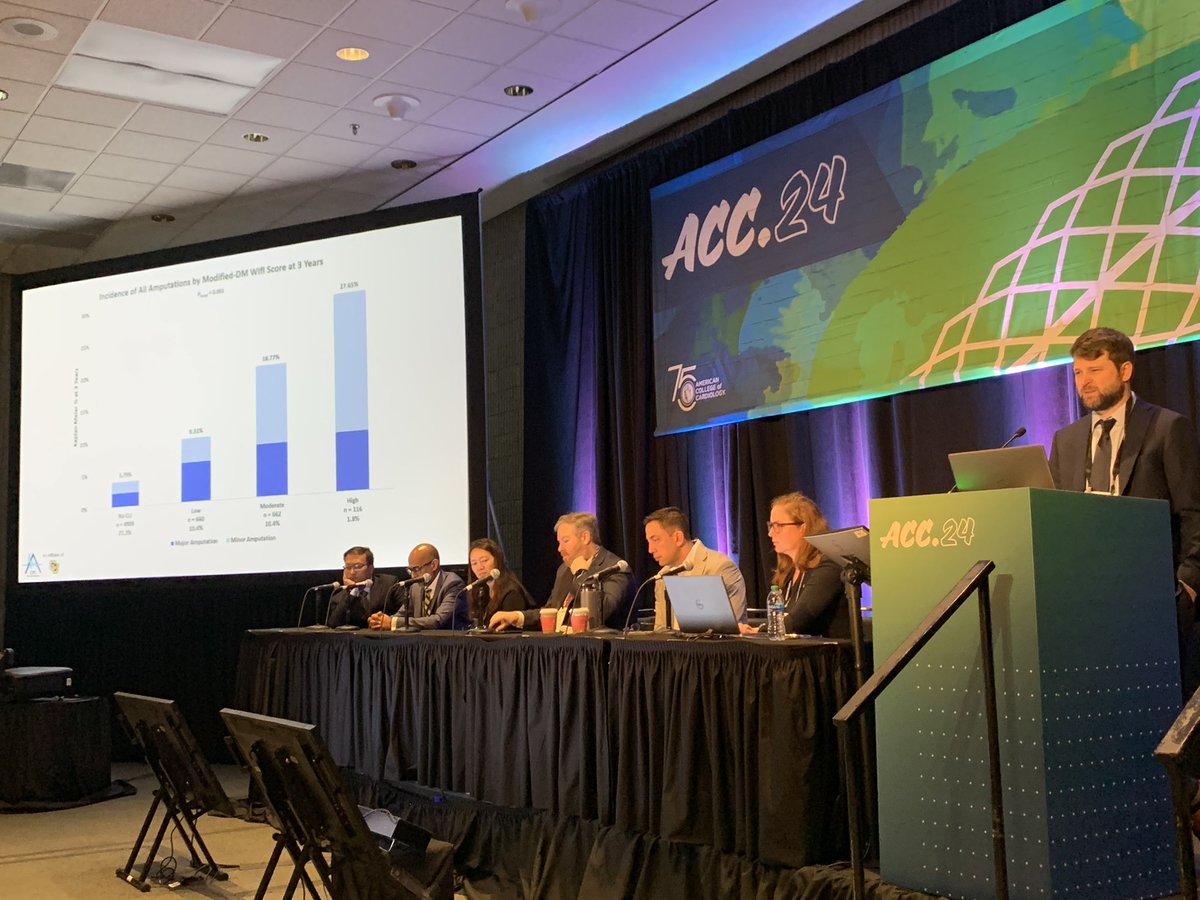 Predicting amputation in PAD - Adding patient comorbidity / diabetes improves risk stratification - should WIFI be DM-WIFI? #ACC2024 #ACC24