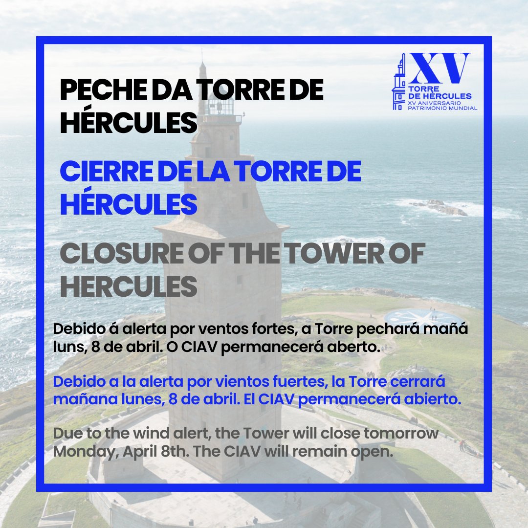 Torre de Hércules (@torrehercules) on Twitter photo 2024-04-07 13:06:12