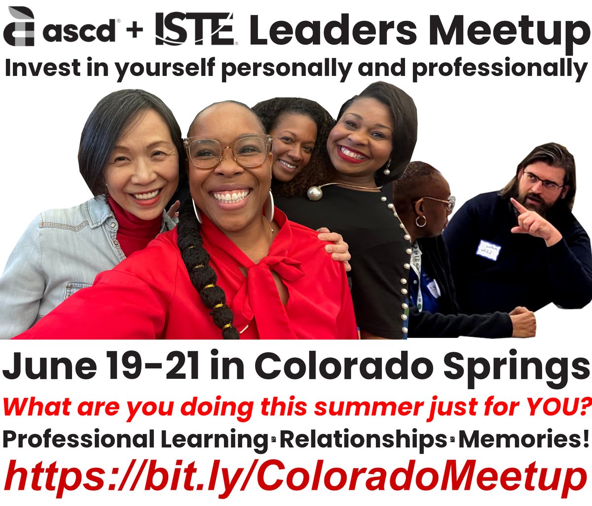 Educator wellness personified. Look at those smiles! Join us - COlorado Springs is up next June 19-21! bit.ly/ColoradoMeetup @ASCD @ISTEofficial #edchat #edutwitter #edreform #edadmin #edleadership #edpolicy #edtech #teachertwitter #K12 #highered