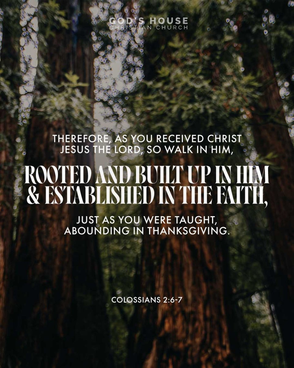 Walk right. Be rooted and established in the Word...having Christ as your firm foundation. #WalkRight #BuiltUp #GodsHouseCC #EveryoneIsWelcome #Refocus