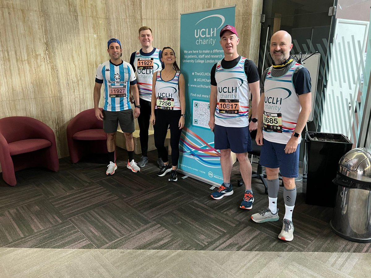 Congratulations to the H&N team who ran London landmark half marathon this morning raising funds for @UCLHCharity 👏👏@UCL_HNAC @AxelSahovaler @uclh @HandN_ERAS_UCLH @denred1 @NiamhGavaghan