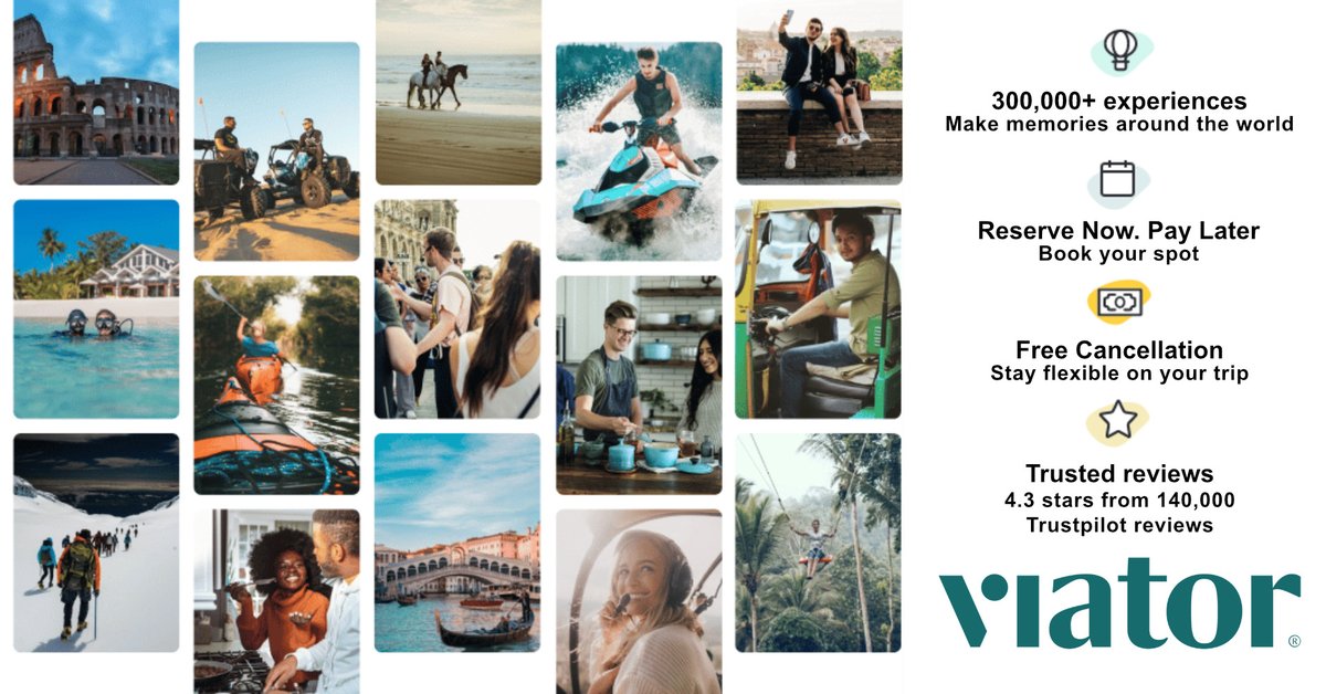 🙌 With Verified Reviews & Over 345,000 Things to Do, We're proud to partner with Viator!  ⭐ Click  tinyurl.com/25zsdg9f for Quick & Easy Reservations!  💰 Full Refund Available up to 24 Hrs Before Your Tour Date. #PilgrimsTravelAffiliate #domore #travelexperiences