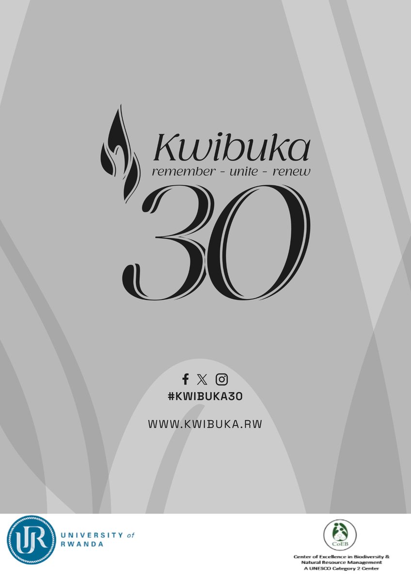 Today the @CoEBrwanda at @Uni_Rwanda, stands with all Rwandans on the 30th Commemoration of the Genocide against the Tutsi . We honour the sacred memory of the victims and stand in solidarity with survivors. #KwibukaTwiyubaka