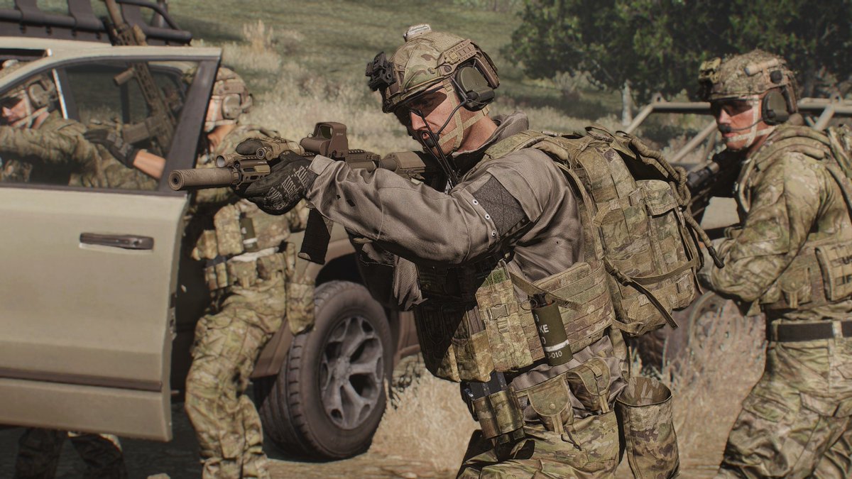HEARTS AND MINDS

US Army Delta stops an armed convoy suspected of transporting a ruthless local warlord in an attempt to win the hearts and minds of the locals during Operation Desert Sword. 

Kinduf Province, Takistan
October 15th, 2023.

#arma3 #armaplatform #armaphotography