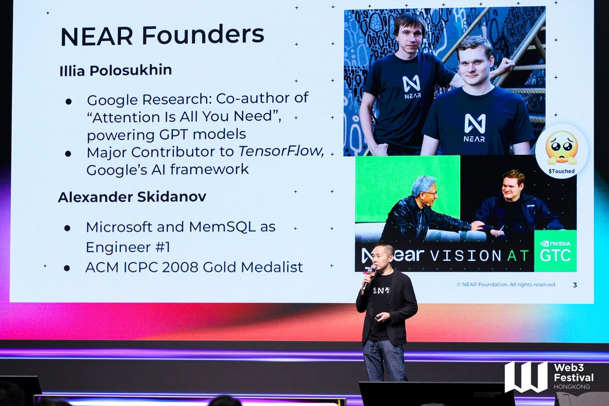 MetaWebVC's tweet image. It's #NEAR moment
Today at the Hong Kong Web3 Festival, @MetaWeb_Amos delivered an introduction to @NEARProtocol and its visionary founders, @ilblackdragon and @AlexSkidanov.