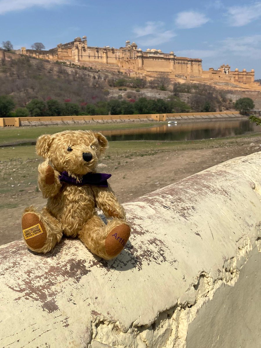 #ArthurBear's next adventure: #AmberFort at #Jaipur, #India! 🕌 Our friend has embarked on an exciting journey, immersing himself in the vibrant culture and history of this UNESCO World Heritage Site. Stay tuned to hear more about Arthur Bear's travel stories!