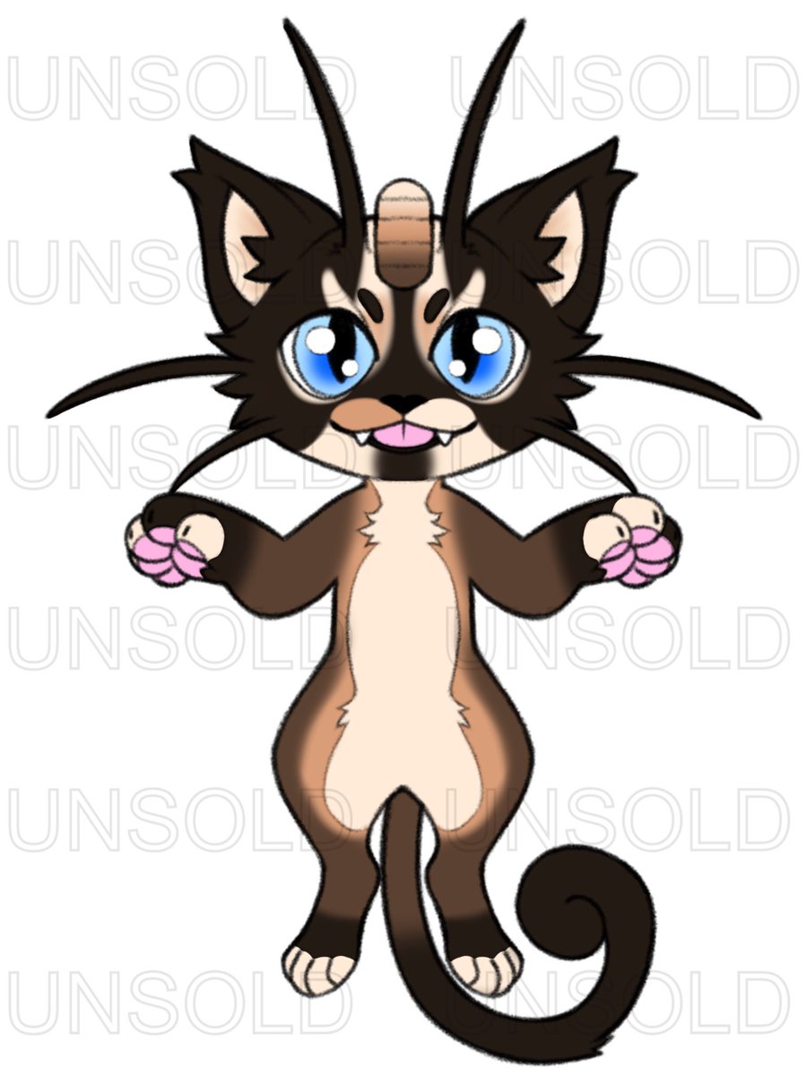 Just designed this kitty on @/gatorstooth meowth base, hoping for $25 but I’m open to offers! Small edits are ok, reply or dm to claim!
