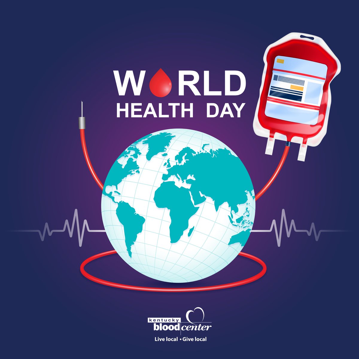 Part of fostering global health is ensuring that everyone has access to blood when they need it, where they need it. Meeting local need is the first step in ensuring global health. #WorldHealthDay #DonateBlood #SaveLives #BloodDonorsSaveLives #KyBloodCenter #Kentucky #Local