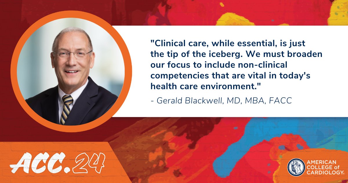 #ACC24's final Intensive Session on Hot Topics in the Business of Cardiology will start at 9:45 a.m. in Murphy Ballroom 4, featuring the Louis F. Bishop Keynote presented by Dr. Jerry Blackwell, @MedAxiom President & CEO. Learn more ➡️ bit.ly/3IYtABU