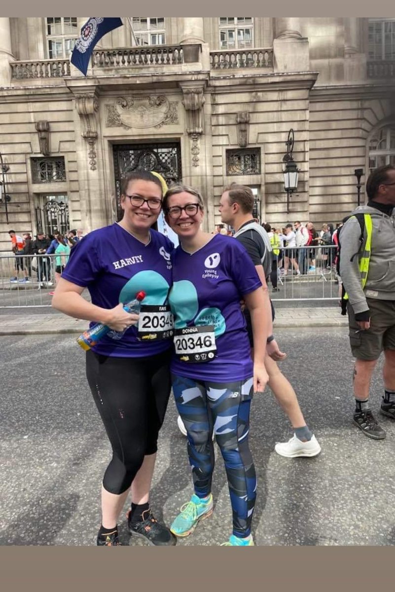 I am so proud of my colleagues but more than that, friends - @DonnaJBrayford and faye pass have ran the London Landmarks today, for @youngepilepsy in the memory of my boy Harvey whom Epilepsy took from me last year. I can't thank you enough I am so proud of you both x