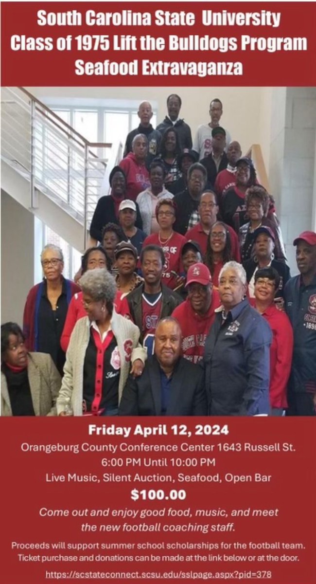 Bulldog Nation… looking forward to seeing you all this upcoming Friday 4/12/24 at this great event! Your support is greatly appreciated! Thanks in advance! Go Dogs! #LiftaBulldog scsuathletics.evenue.net/www/ev_scsu-at…