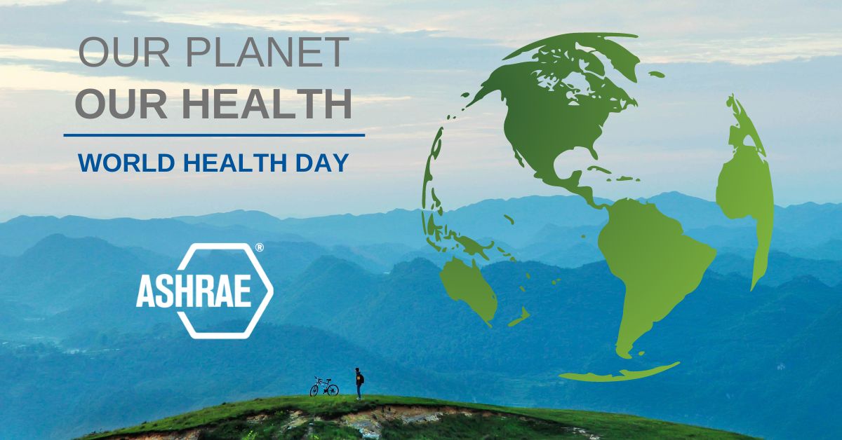 Happy World Health Day! 🌍 ASHRAE is proud to prioritize health and well-being through sustainable HVAC&R solutions. Learn more about World Health Day and the theme for 2024 at bit.ly/3lVG4Ov  #WHO #WorldHealthDay #MyASHRAE