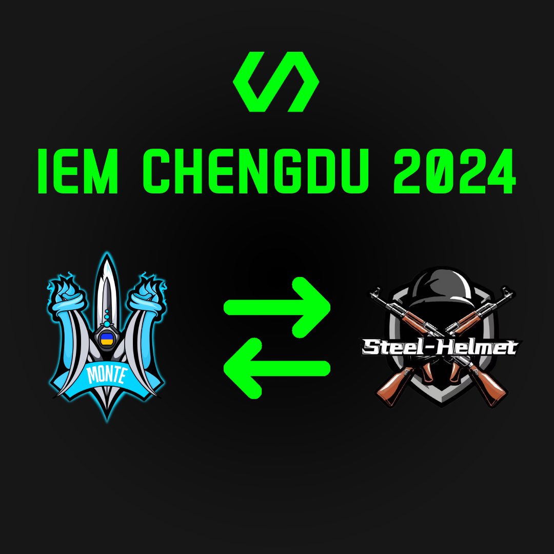 Steel Helmet will step in for Monte at IEM Chengdu, as the Ukrainian team faces VISA issues. ✈️

Their debut match is scheduled for tomorrow against Astralis. 🌟