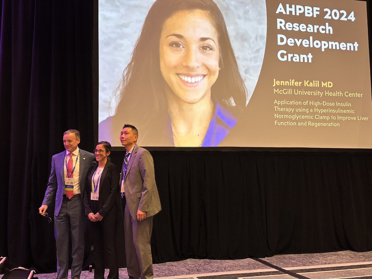 Congratulations to #HPB surgeon @jennifer_kalil for the Research Development Grant. Well deserved! #AHPBA2024 @AHPBA @mcgillsurgery