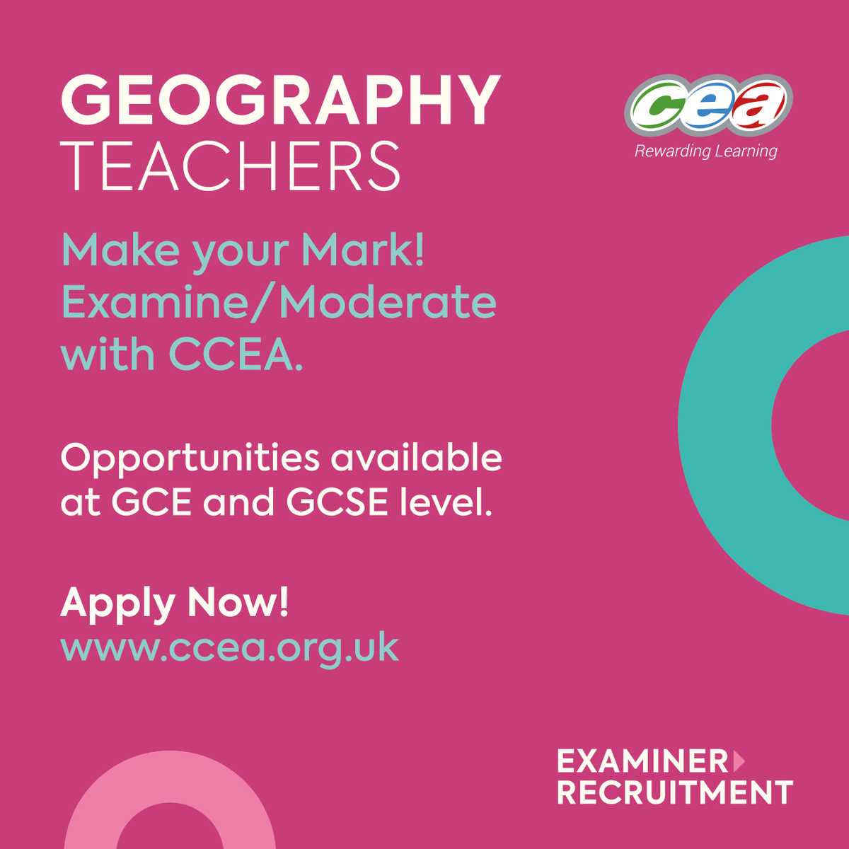📣Do you teach GCE and or GCSE Geography❔If so we are recruiting for examiners at both levels. To apply visit: ow.ly/UfTs50OBvC4