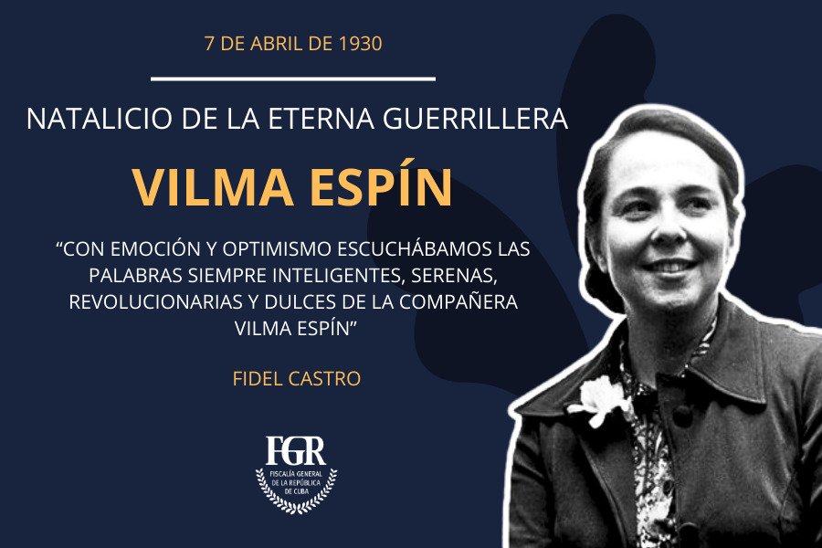 Siempre Vilma. <a href="/FGR_Cuba/">Fiscalía de Cuba</a> <a href="/FMC_Cuba/">FMC de Cuba</a> <a href="/PresidenciaCuba/">Presidencia Cuba 🇨🇺</a>.