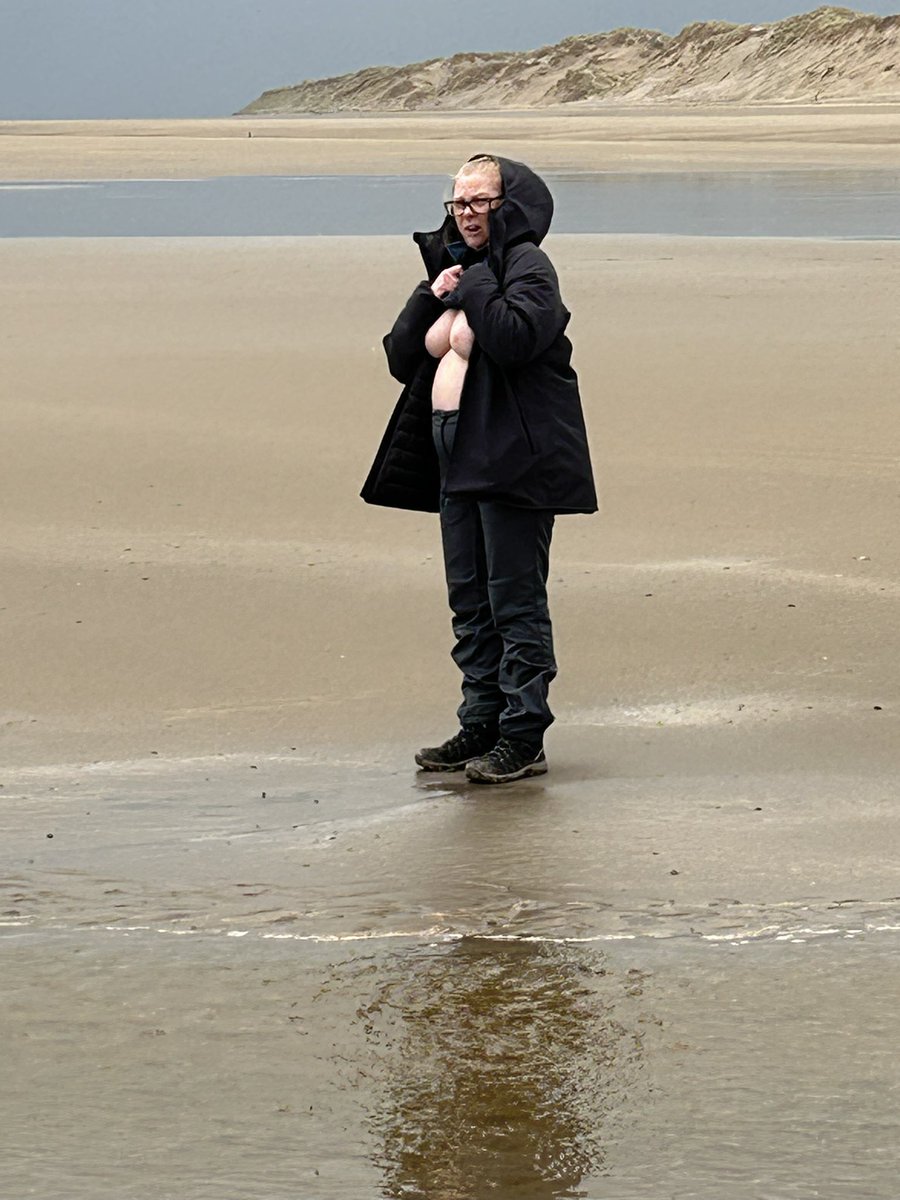 Very cold day at the nude beach !! Definitely not naked sun bathing weather xx