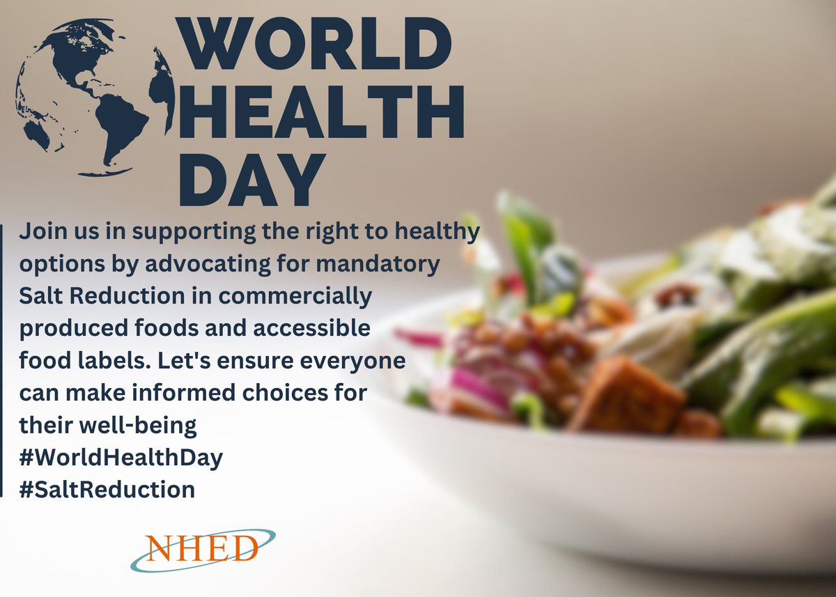 Healthy choices are our rights! Let's push for mandatory salt reduction in foods and transparent food labels to ensure everyone has the opportunity to make informed decisions for their health. #SaltReduction #HealthyChoices #WorldHealthDay2024